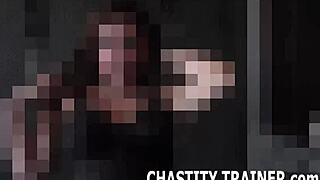 Your cock's freedom is officially revoked in this femdom bondage session
