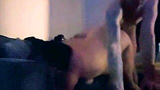 the horny moaning wife comes back home and gets fucked hard in the livingroom by her husband