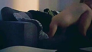 the horny moaning wife comes back home and gets fucked hard in the livingroom by her husband