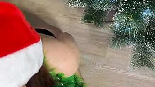 i showed my step sister her christmas costume and she gave me her holes as a gift