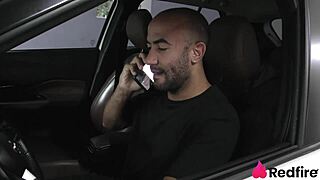 Surprise dinner escalates to husband's hard anal on fur