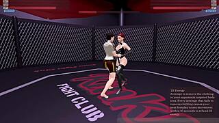 Kat loses in the kinky fight club leading to intense cowgirl riding at the night club