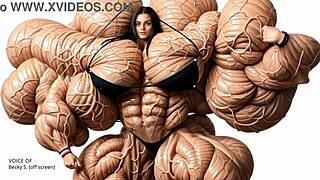 How Big Can She Get? Pump Factory Brings Massive Muscle Growth To Subject Natasha