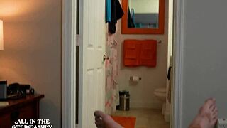 Stepmom's bikini made me horny on vacation, she helped me cum.