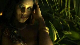 brunette mild bollywood oriental cougar dancing and teasing nude