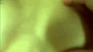 hot brunette on CASTING COUCH gives POV BLOWJOB closeup