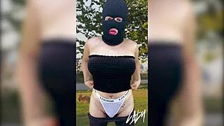 Horny Shemale Mastubating at the Public Park