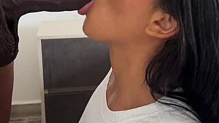 He devours the huge meat dildo in amateur couple scene