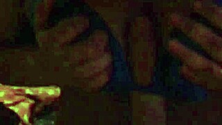 Amateur pretty girl in bikini gets tittyfuck leading to facial cumshot