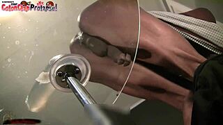 wet and noisy punishment for the ass in a homemade video