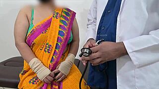 Doctor Feels Emotional Tension While Checking Telugu Aunty's Boobs In Hospital