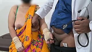 Doctor Feels Emotional Tension While Checking Telugu Aunty's Boobs In Hospital