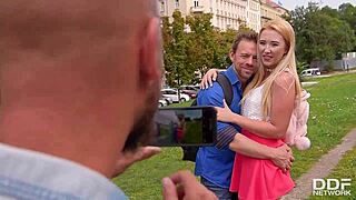 double dick pounding after sightseeing makes tourist samantha rone orgasm