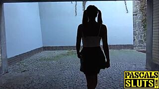 Submissive english slut fucked hard and rough with creampie