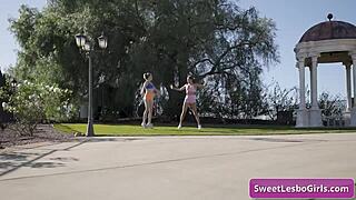 Gizelle Blanco and Charlie Forde seduce after intense outdoor workout