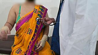 Doctor Feels Emotional Tension While Checking Telugu Aunty's Boobs In Hospital