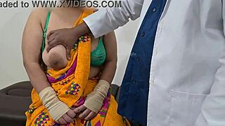 Doctor Feels Emotional Tension While Checking Telugu Aunty's Boobs In Hospital