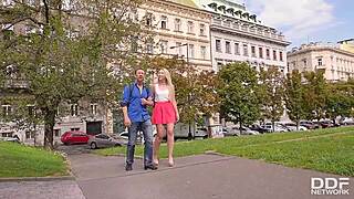double dick pounding after sightseeing makes tourist samantha rone orgasm