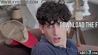 Red bbw milf stepmom Lauren Phillips taking taboo ride on stepson's big dick