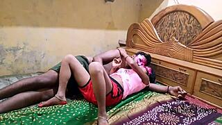 Indian couple's intimate wedding night.