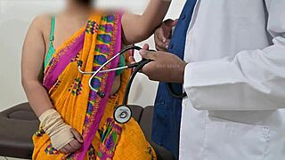 Doctor Feels Emotional Tension While Checking Telugu Aunty's Boobs In Hospital