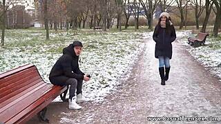 check out this casual teen hookup after bell knock for many orgasms 😈