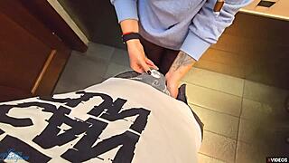 Stranger stained my pantyhose in restaurant toilet.