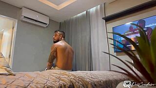 delivery guy makes the delivery and fucks the hot brunette alone at home