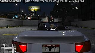 Player in GTA 5 Gets Prostitute Hooker Service. Car Scene Intensifies.