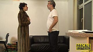 Casually, the MILF sub is tied up, blindfolded, and fingered by the dom