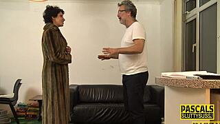 Casually, the MILF sub is tied up, blindfolded, and fingered by the dom