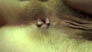 Close up of brunette milf's delicious hairy asshole licked with dirty talk for obedient lover in country usa