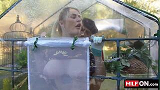 big ass blondie with amazing big natural tits fucked in her garden - jenna starr diego perez