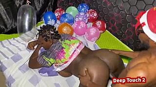 couple having christmas sex