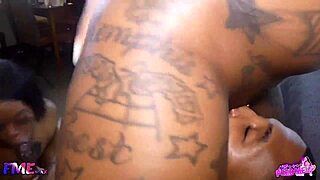 In a wild threesome, a married couple invites a friend for interracial fun.