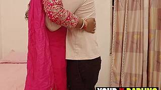 Winter fucking with Punjabi stepmom standing fucking