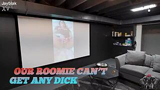 Our roomie can't get enough dick 😏