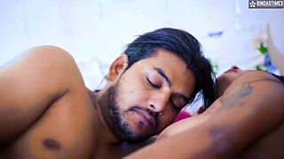 desi indian step sisters' first early morning romance with big boobs