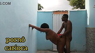 Chubby Brunette's Passionate Backyard Fuck With Cousin In Anchieta Rio