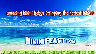 Young Sweetheart Poses in Bikini Solo