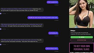 Playing Strip Poker With Ai Slut, Oral Sex Included