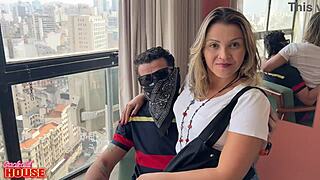 milf fucks two strangers while husband watches!