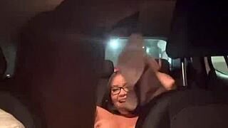 Asian Beauty Sits on Uber Driver While Fiancé Drives for Big Black Cock Fuck