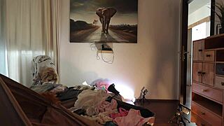 Super hot petite 18+ blonde cheerleader wears a short miniskirt with a see through top to show her tits and flash pussy under her short skirt