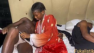 housewife cheats with sneaky visitor at home