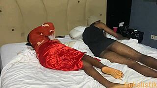 housewife cheats with sneaky visitor at home