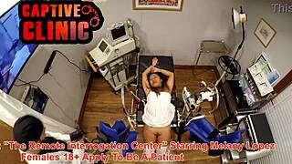 Melany Lopez naked behind scenes in remote interrogation center bloopers
