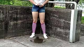 Is this risky public piss at the hydroelectric plant just a piss whore's mid-day fantasy?