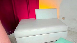 beautiful blonde swallows her neighbors big cock