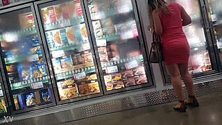 candid glimpse of ass under sundress hints at hidden curves and big tits